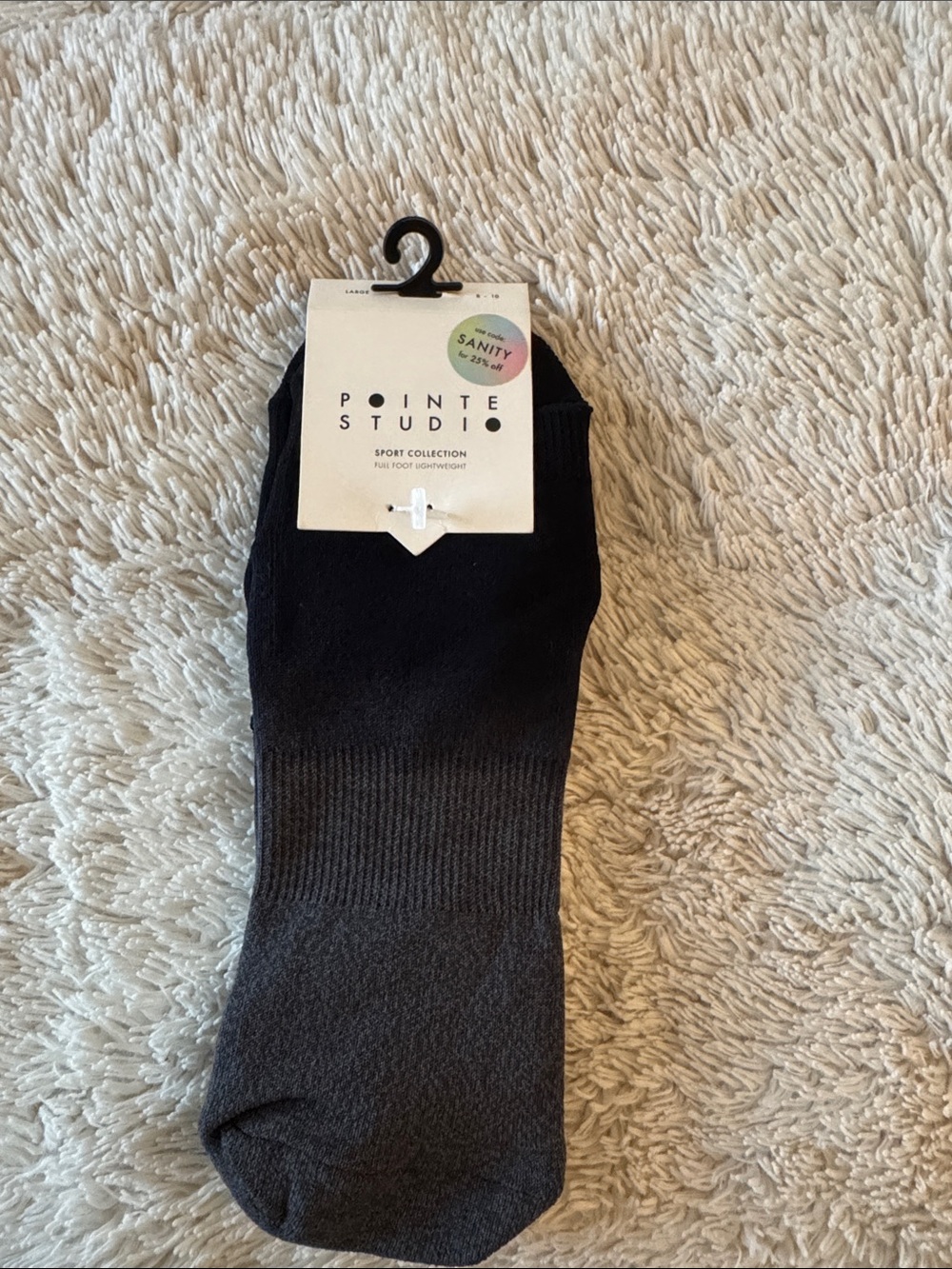 Women’s Black & Charcoal Sport Socks